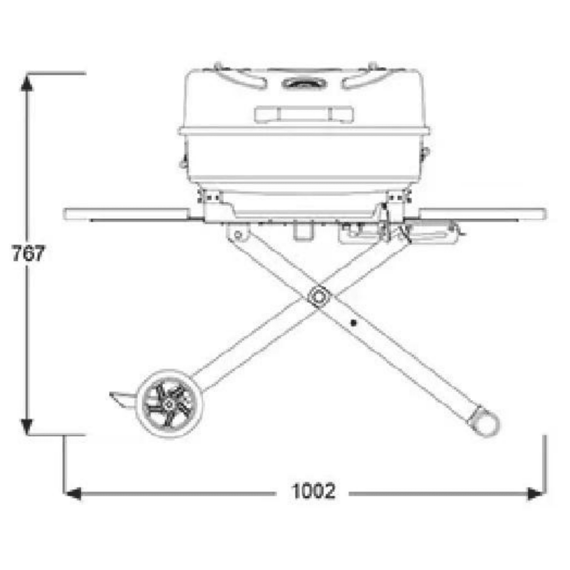 Guruss Travel-X Holzgrill Mobilgrill mit Grillrost