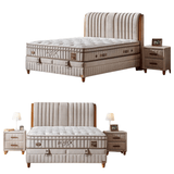 Bambi Kapok Naturel Boxspringbett Funktionsbett mit Bettkasten Boxspringbett 180x200 - 90x200