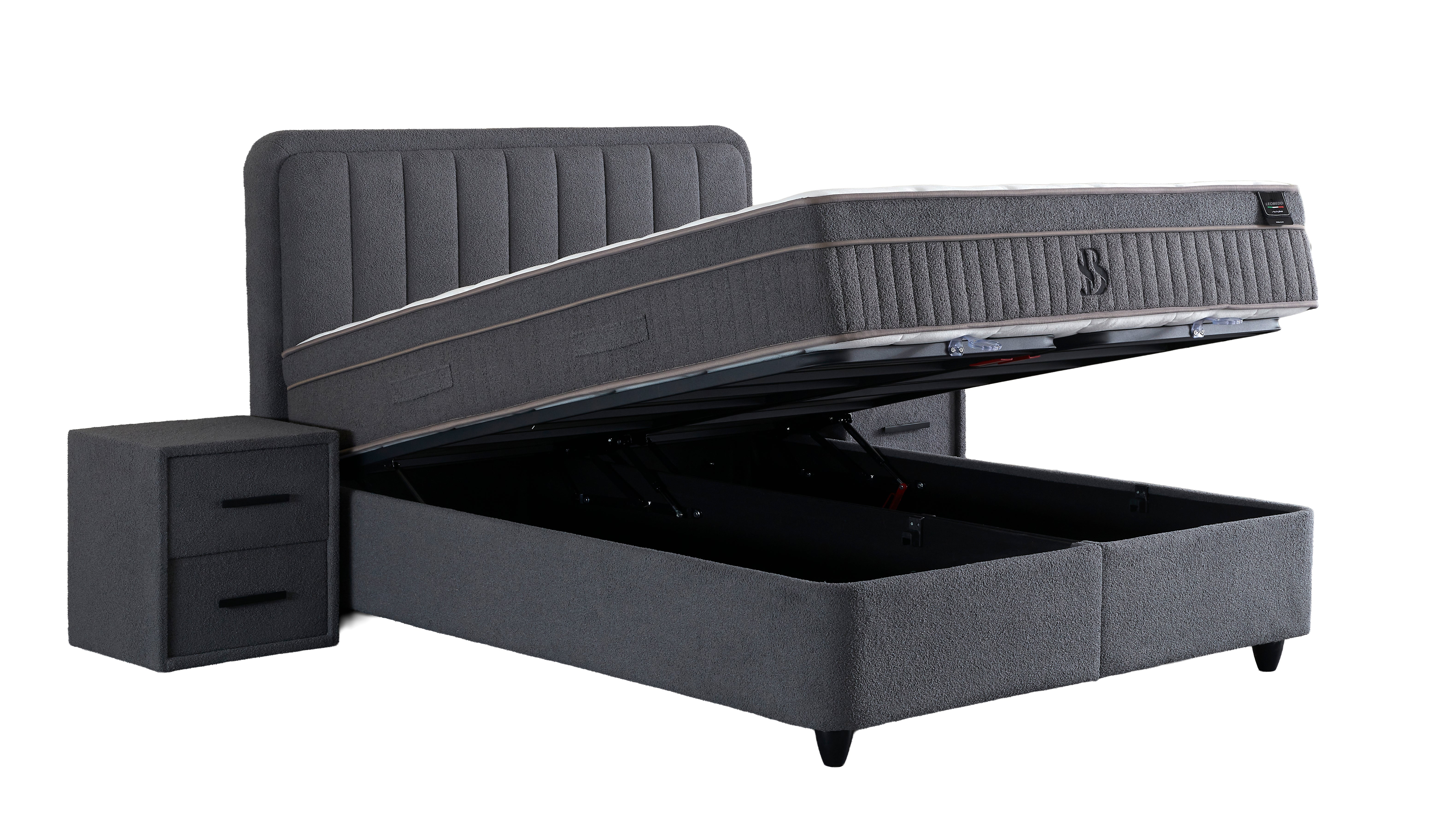 BSS LEOBEDD Boxspringbett Set | Matratze H3 | Box und Kopfteil