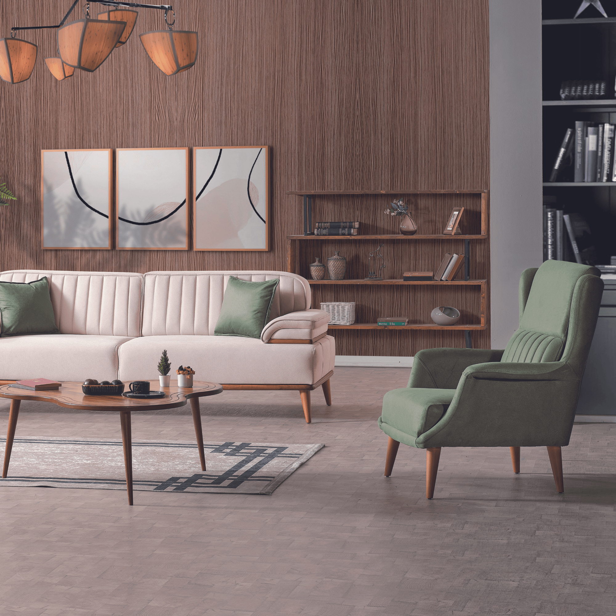 Bugatti Sofa Set 3-3-1 Couchgarnitur | Modern Design & Kostenlose Montage | Holzfüße & Schlaffunktion