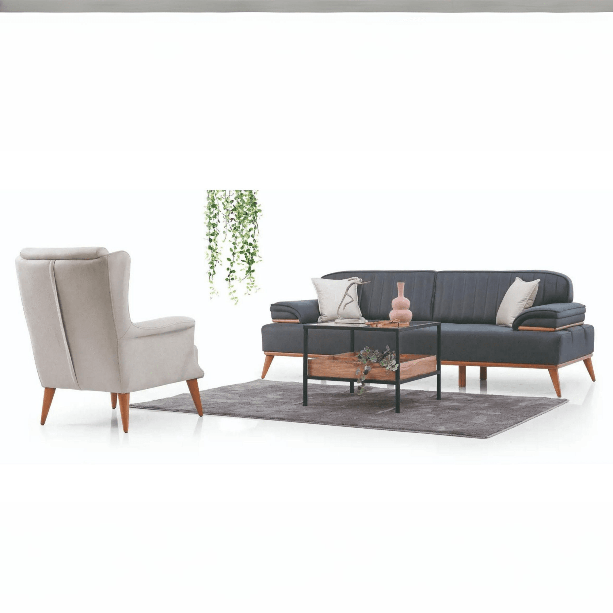 Bugatti Sofa Set 3-3-1 Couchgarnitur | Modern Design & Kostenlose Montage | Holzfüße & Schlaffunktion