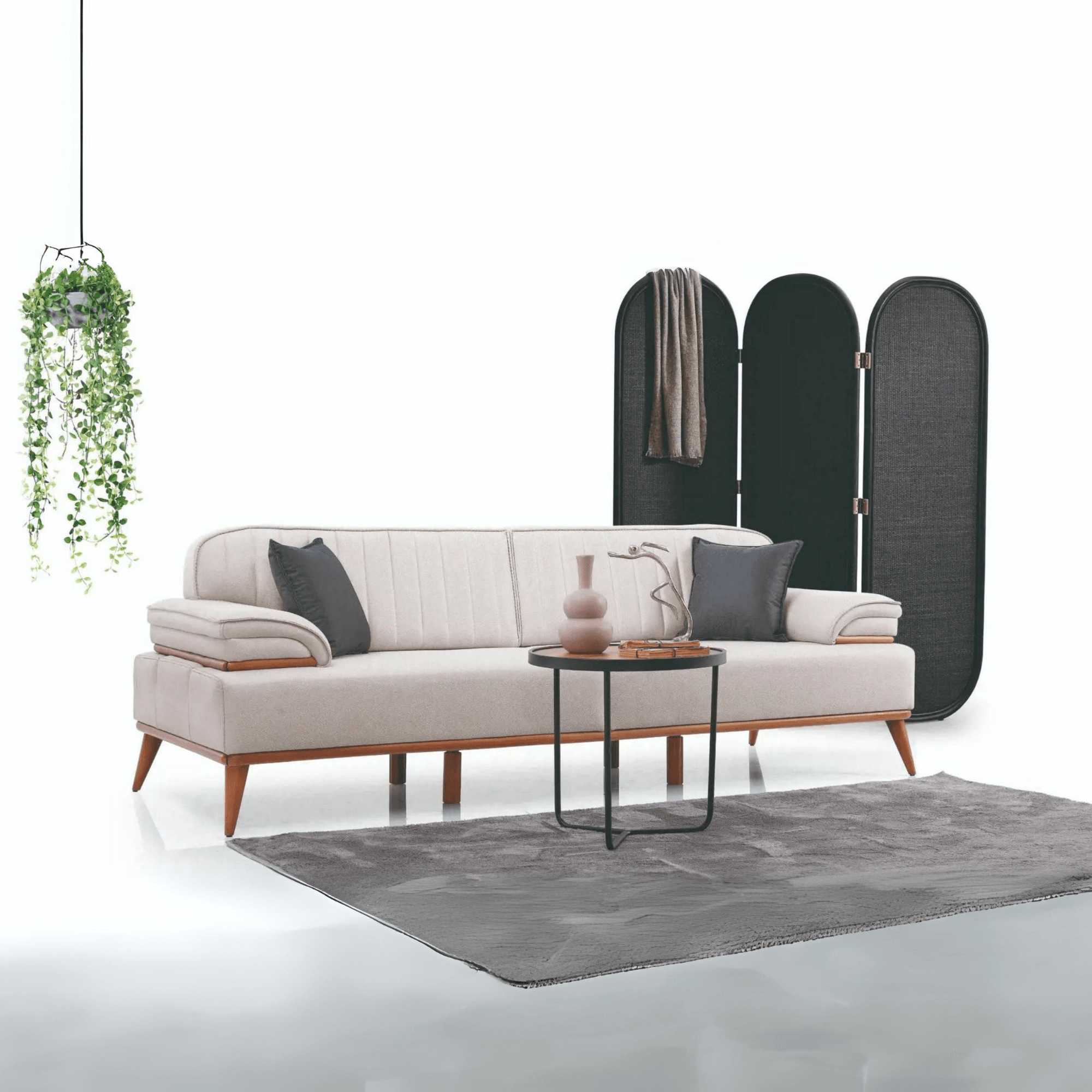 Bugatti Sofa Set 3-3-1 Couchgarnitur | Modern Design & Kostenlose Montage | Holzfüße & Schlaffunktion