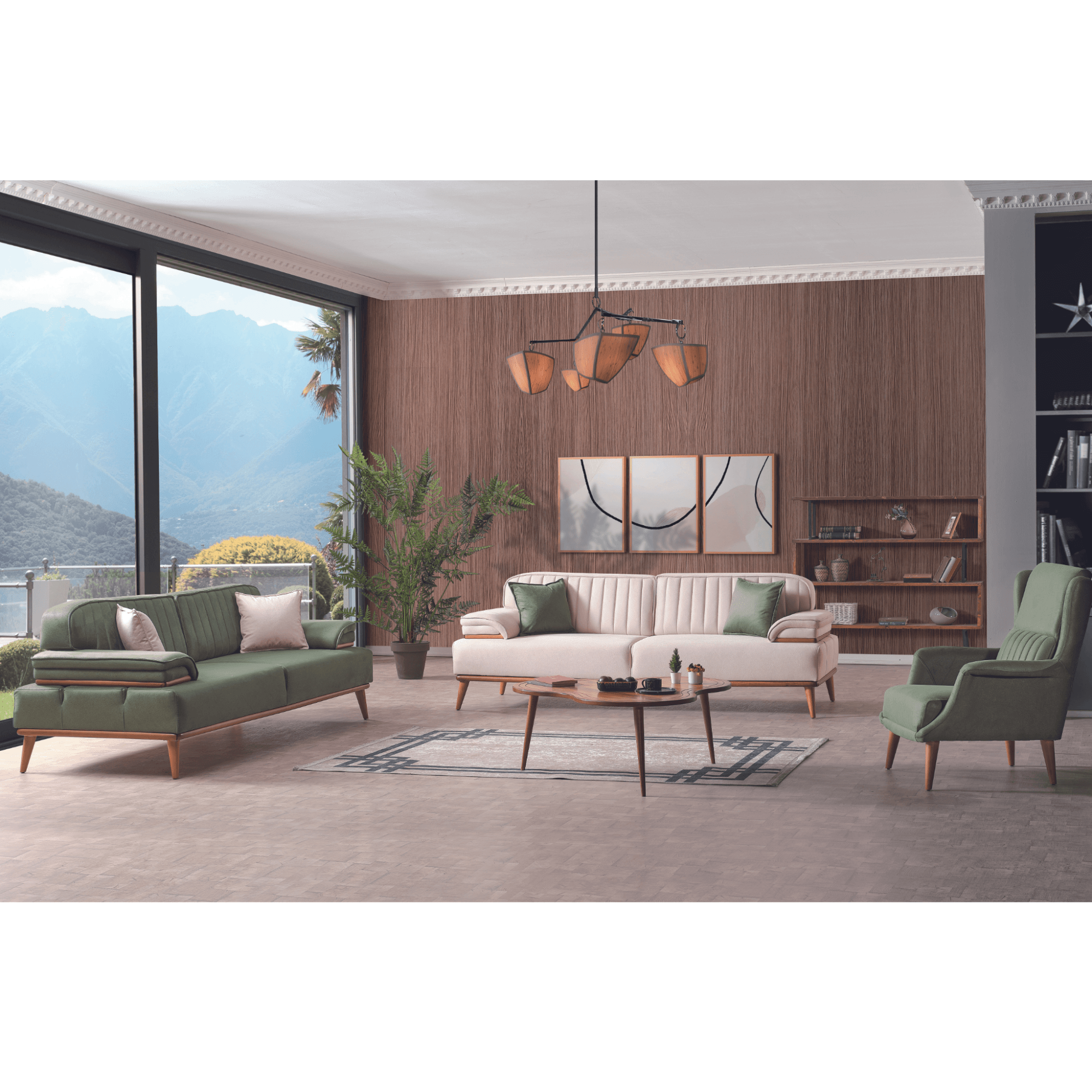 Bugatti Sofa Set 3-3-1 Couchgarnitur | Modern Design & Kostenlose Montage | Holzfüße & Schlaffunktion