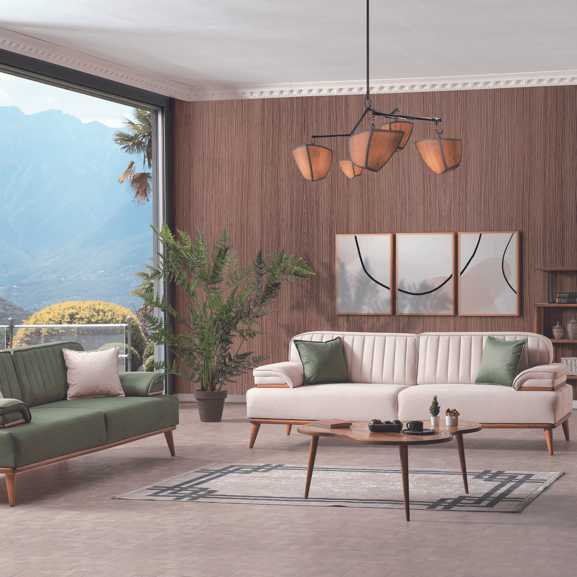 Bugatti Sofa Set 3-3-1 Couchgarnitur | Modern Design & Kostenlose Montage | Holzfüße & Schlaffunktion