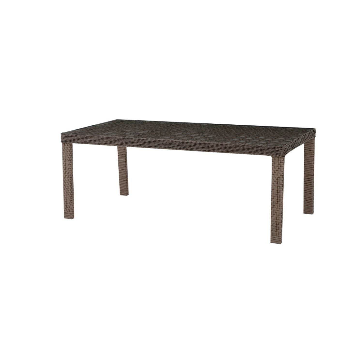 Petra Lüxemburg 8-6 Personen Garten Essgruppe Esstisch 100x200, Rattan Essgruppe für Outdoor