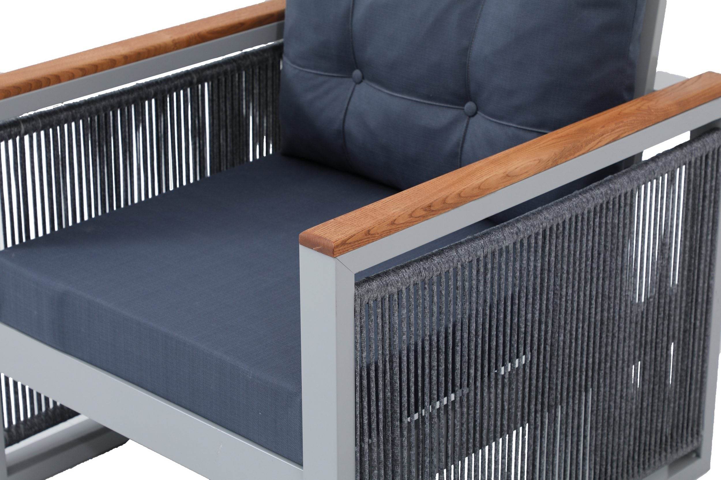 Petra Sitzgruppe Garten 7 Personen Aluminium Set für Balkon und Outdoor