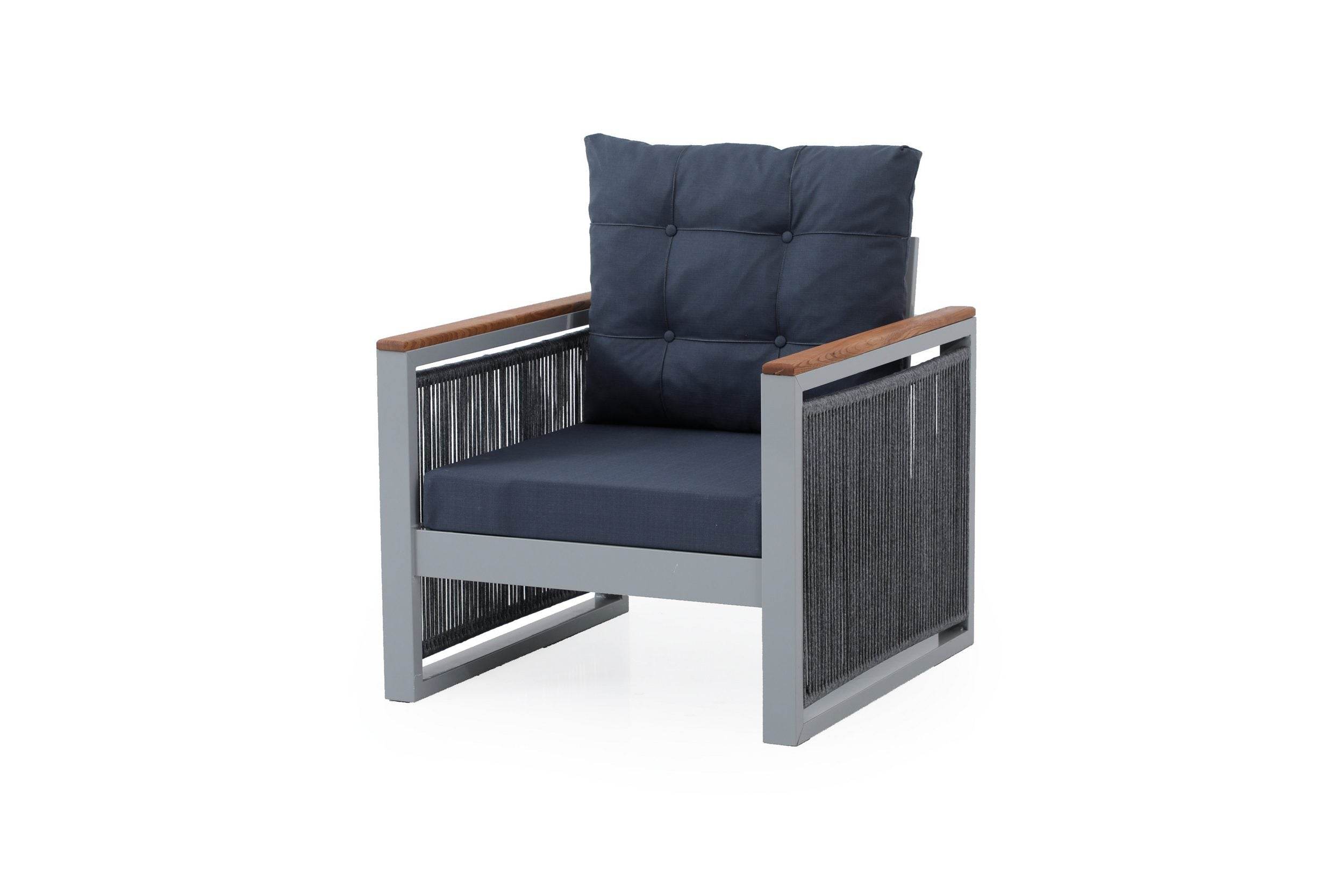 Petra Sitzgruppe Garten 7 Personen Aluminium Set für Balkon und Outdoor