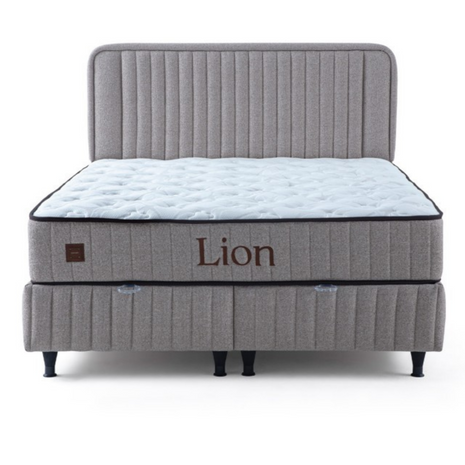 Moln Lion Boxspringbett Set mit Matratze und Bettkästen, Schlafzimmer Set