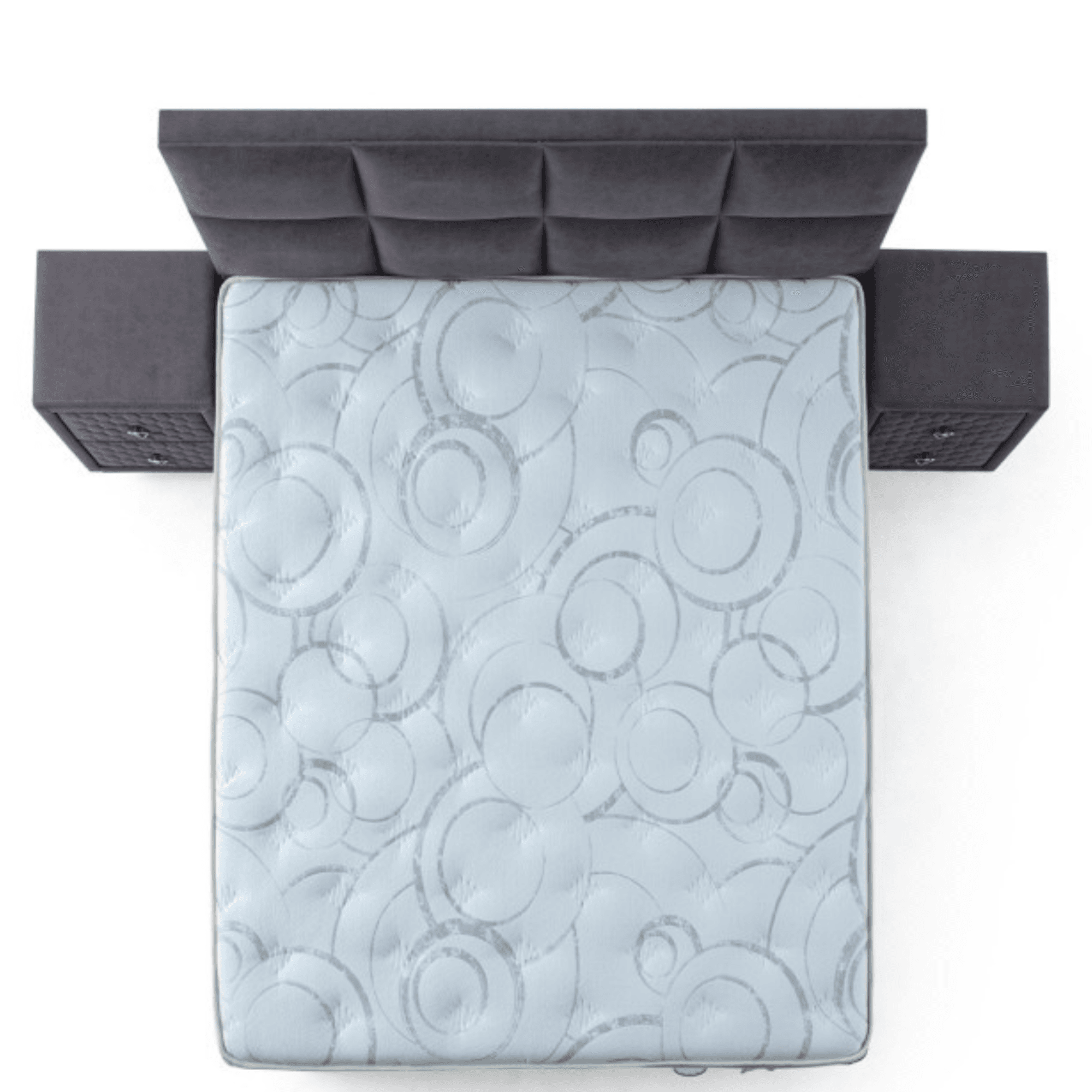Moln Visco Grey Boxspringbett Set mit Matratze und Bettkästen, Schlafzimmer Set