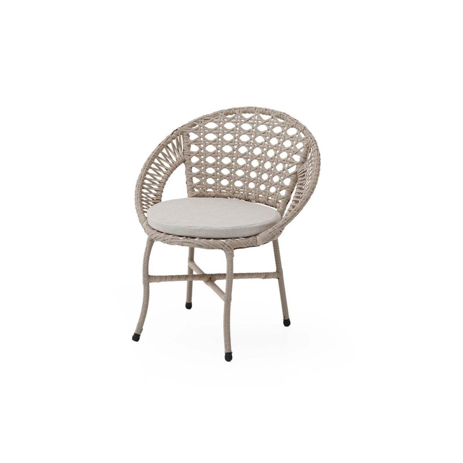 Petra Star Sitzgruppe Bistro Tisch mit Stühlen Gartenmöbel Set Rattan Wetterfest