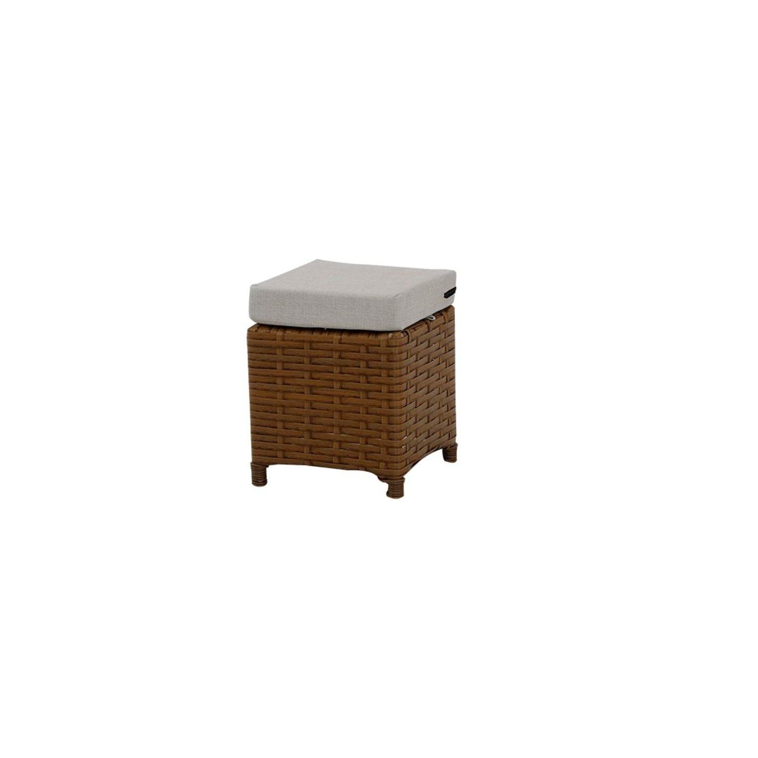 Gartenmöbel Set 7 Personen | Alu-Rattan Lounge mit Sofa, Hocker & Tisch