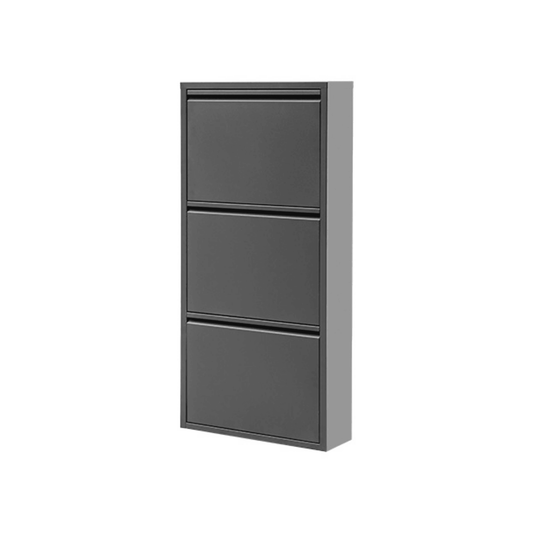 Gowoll Schuhschrank (3 Klappen Schwarz)