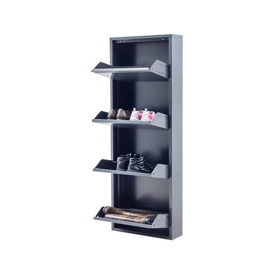 Gowoll Schuhschrank (4 Klappen Anthrazit)