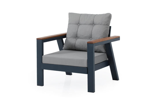 Sitzgruppe Garten 7 Personen Aluminium Set für Balkon und Outdoor