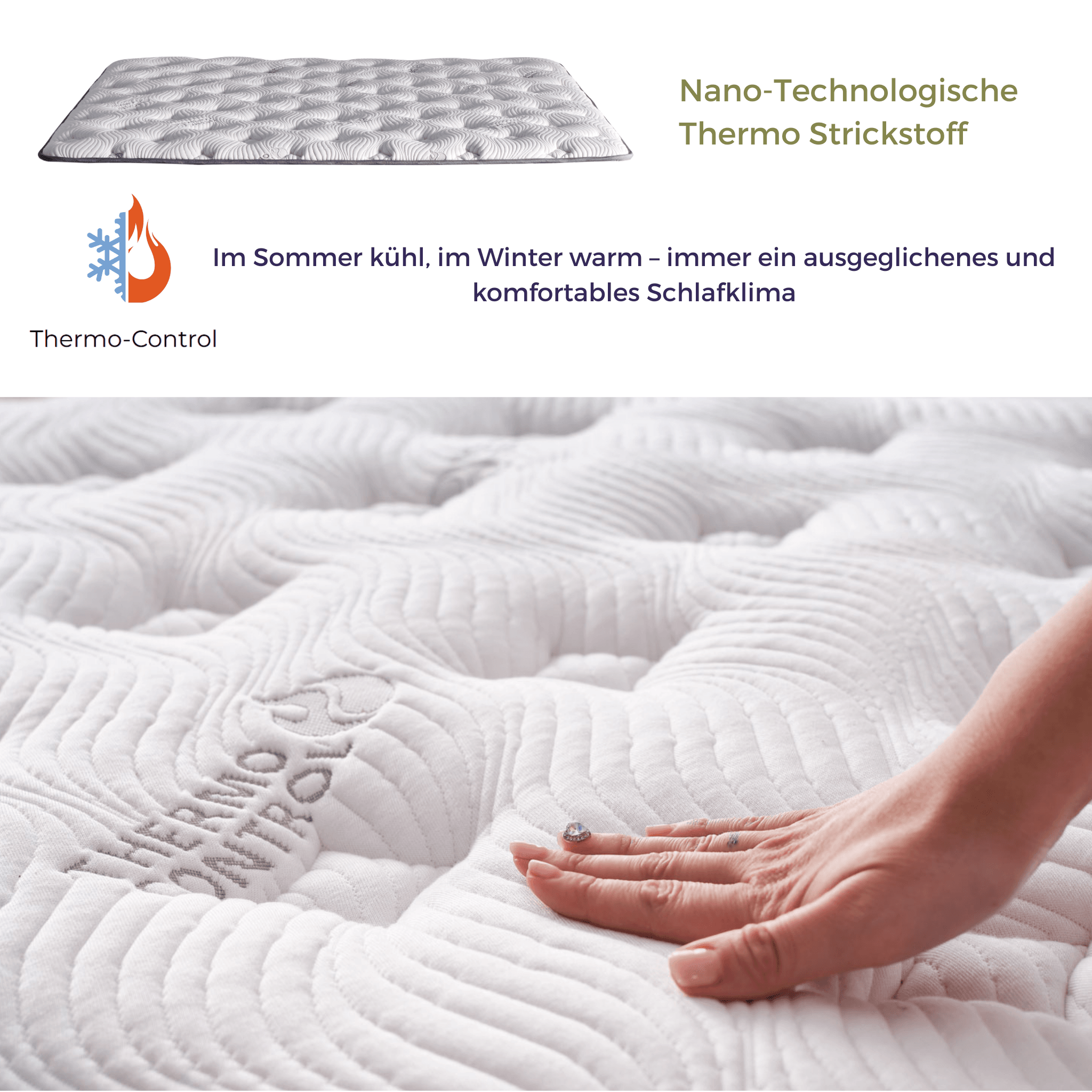 Thermo Control Boxspringbett mit Matratze & Bettkästen