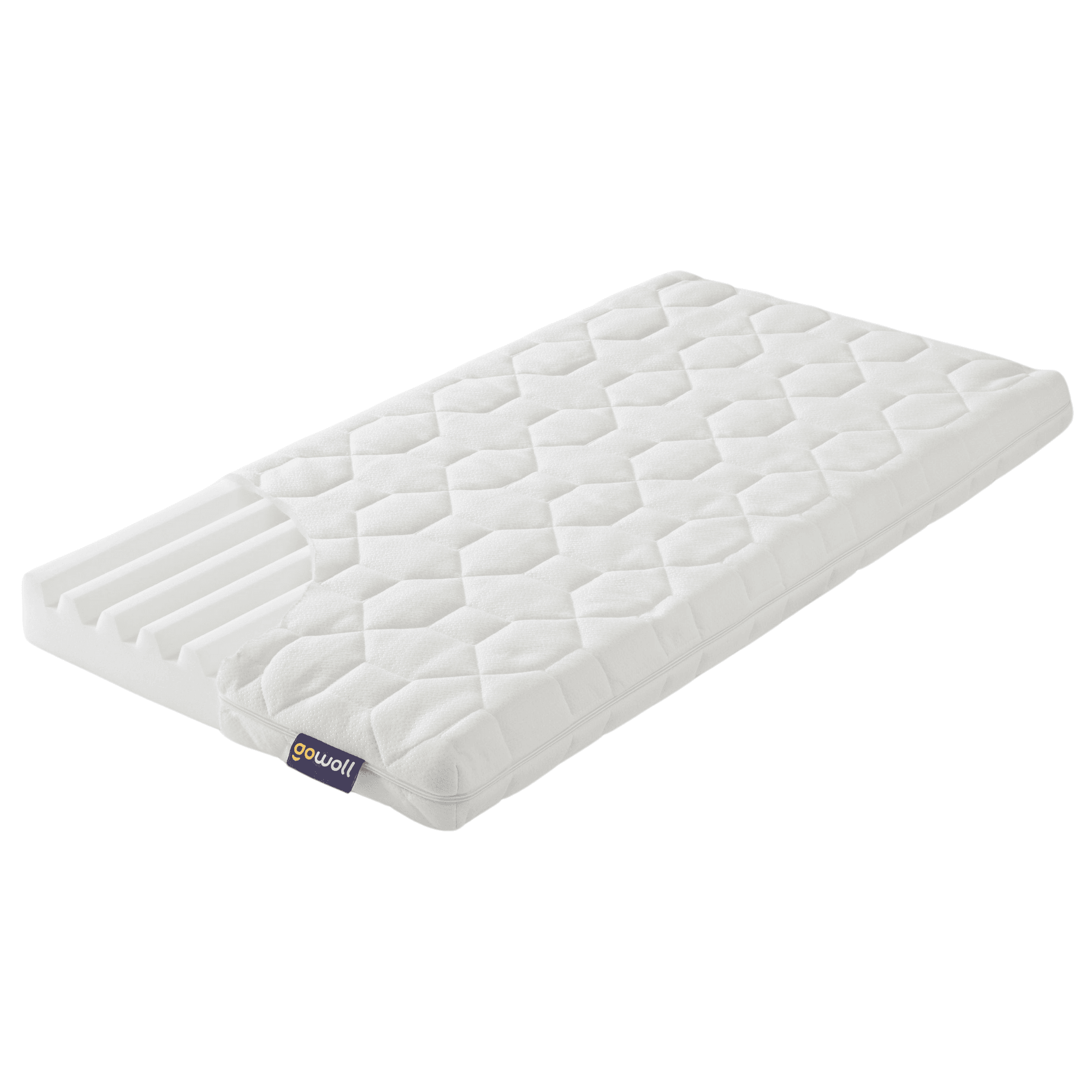 Wave Babymatratze 60x120 cm – Atmungsaktive Kaltschaummatratze mit Luftkanälen, Beidseitig Nutzbar, Allergikerfreundlich & Waschbarer Bezug