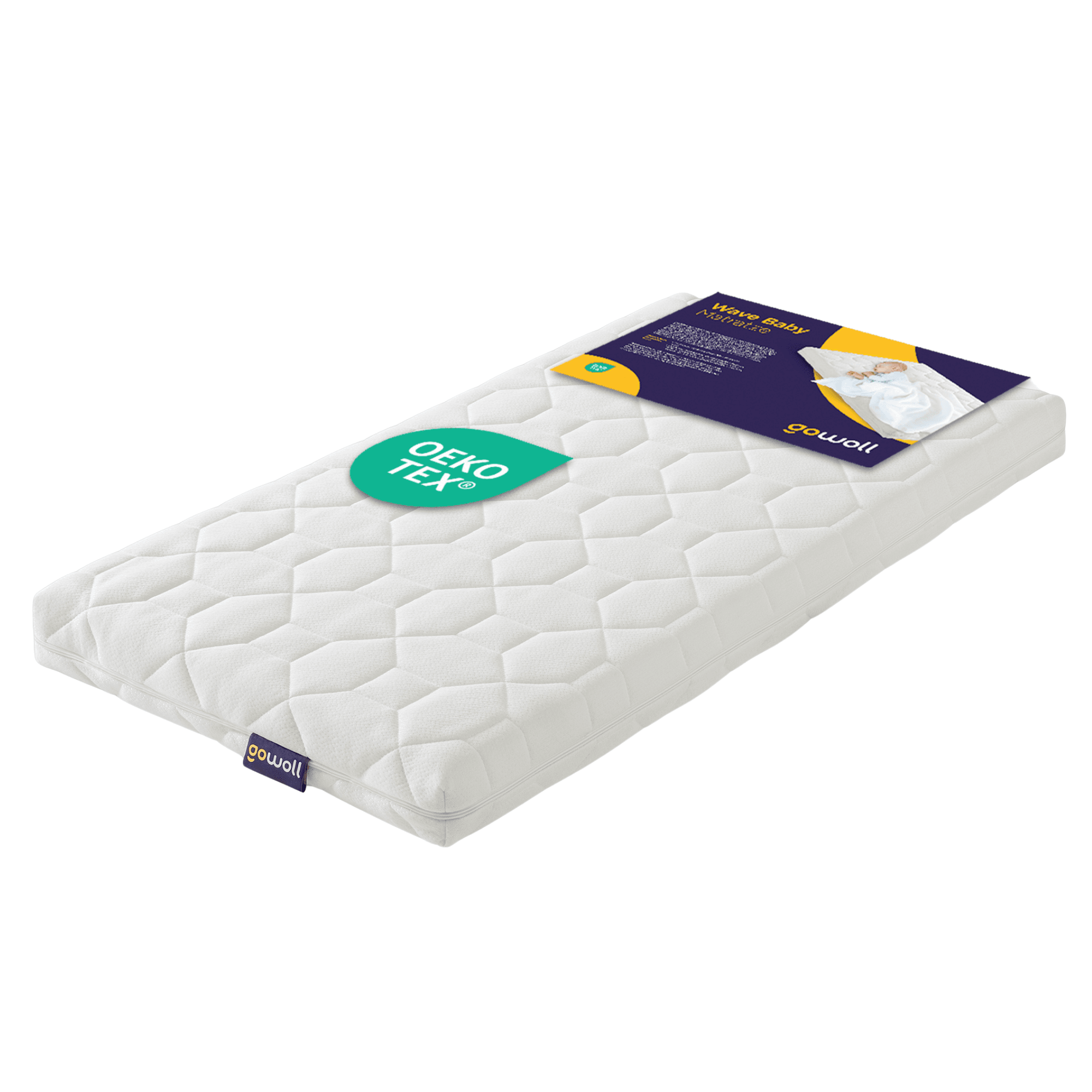 Wave Babymatratze 60x120 cm – Atmungsaktive Kaltschaummatratze mit Luftkanälen, Beidseitig Nutzbar, Allergikerfreundlich & Waschbarer Bezug
