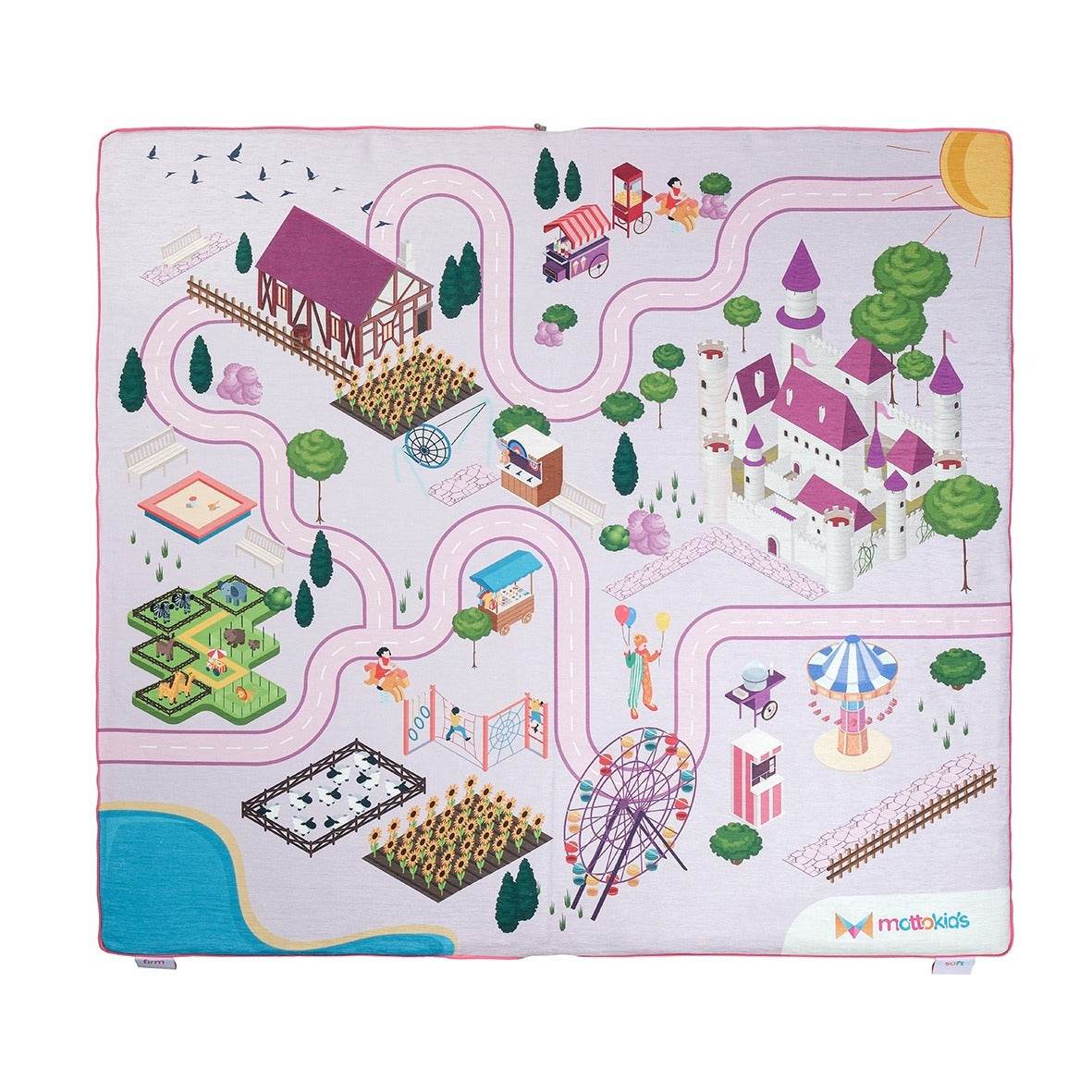 Mottokids 2-in-1 Baby Matratze & Spielmatte | Waschbar & OEKO-TEX® Zertifiziert | Faltbare Krabbelmatte für Jungen, Mädchen & Unisex