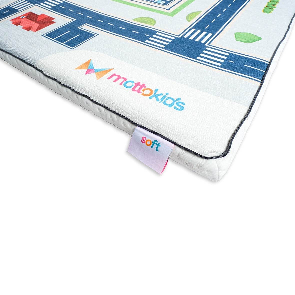 Mottokids 2-in-1 Baby Matratze & Spielmatte | Waschbar & OEKO-TEX® Zertifiziert | Faltbare Krabbelmatte für Jungen, Mädchen & Unisex