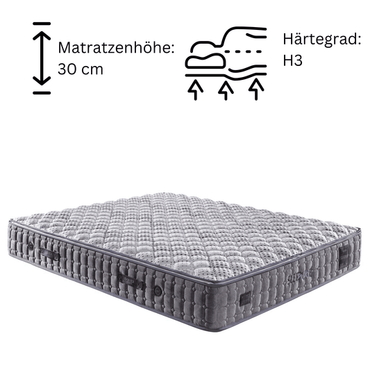 Bambi Sleeppure 8 Schichten Höhe 31 cm Matratze 90x200 - 180x200 Reißverschluss