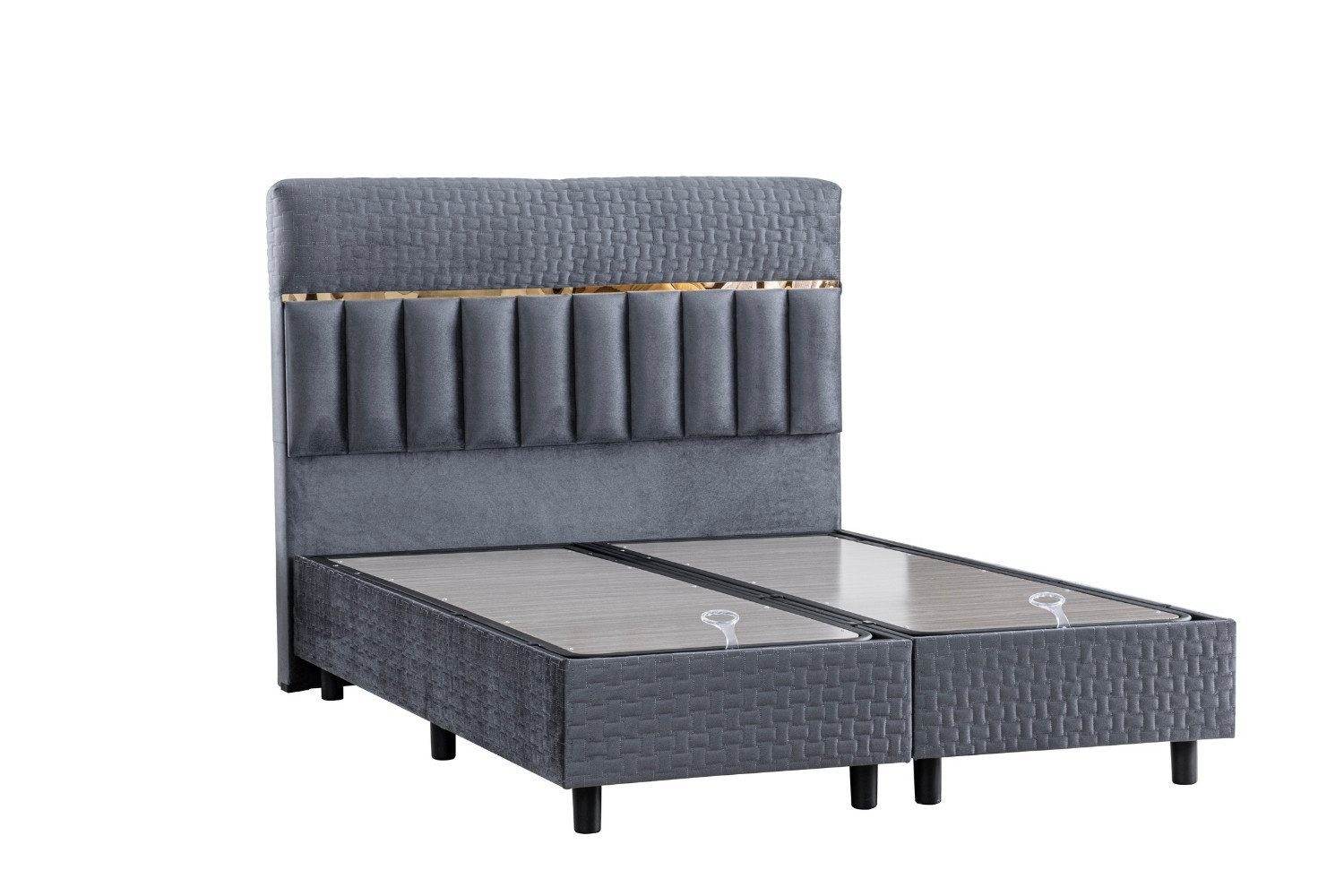 Barcelona Boxspringbett 160x200 mit Matratze, Stauraum & Kopfteil | Premium Schlafzimmerbett