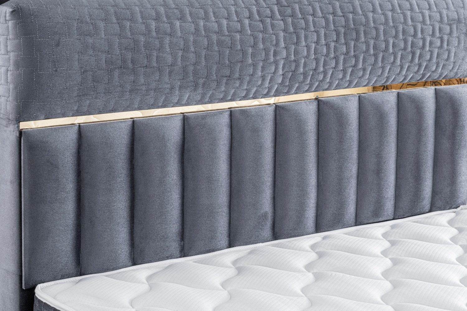 Barcelona Boxspringbett 160x200 mit Matratze, Stauraum & Kopfteil | Premium Schlafzimmerbett