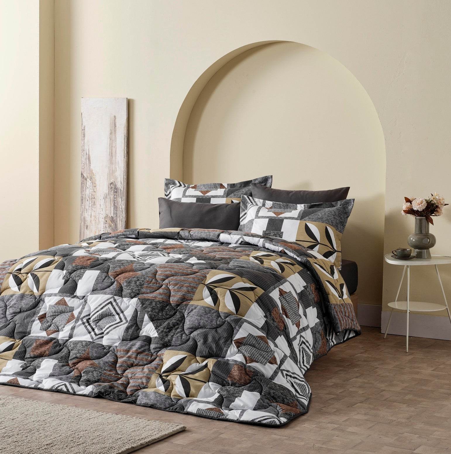 Moln Microfaser Ganzjahresdecke Antistress Steppdecke | 155x215 & 195x215 cm, Allergikerfreundlich, 7 Designs