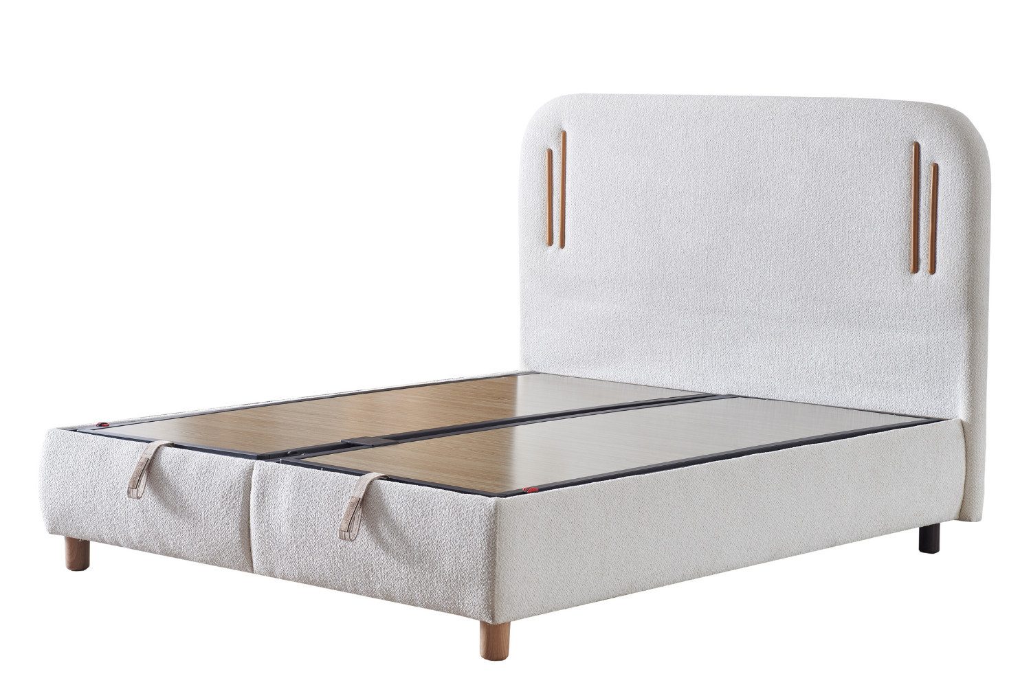 Nahaufnahme des gepolsterten Bettkastens im Bohemela Set