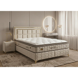 BSS WOOL TOUCH Boxspringbett Set | Matratze H2/H3 | Box und Kopfteil