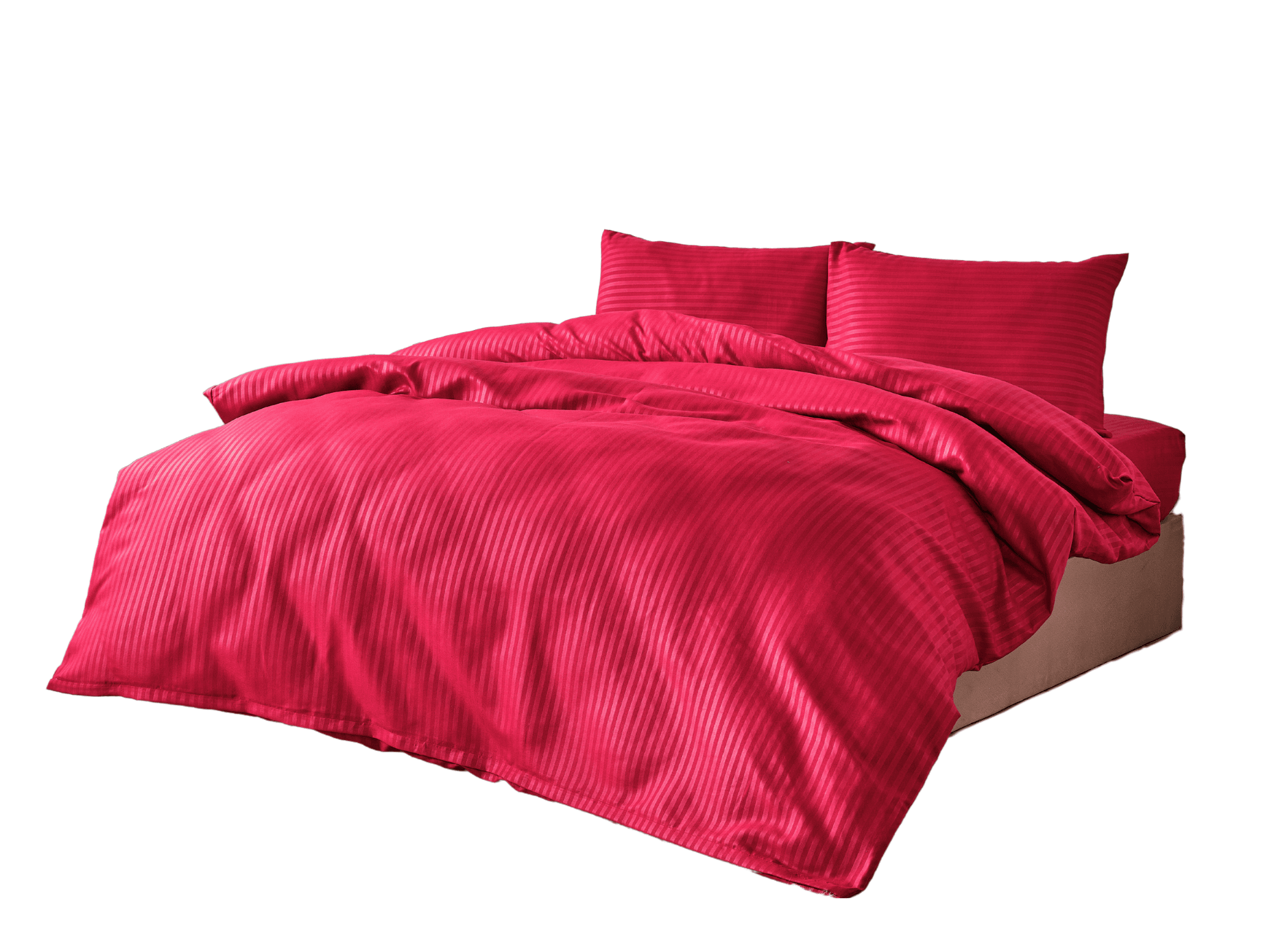 Burgund Bettwäsche Set 200x220 | Dunkelrot | Mikrofaser Satin Bettwäscheset von Gowoll – 4-teilig