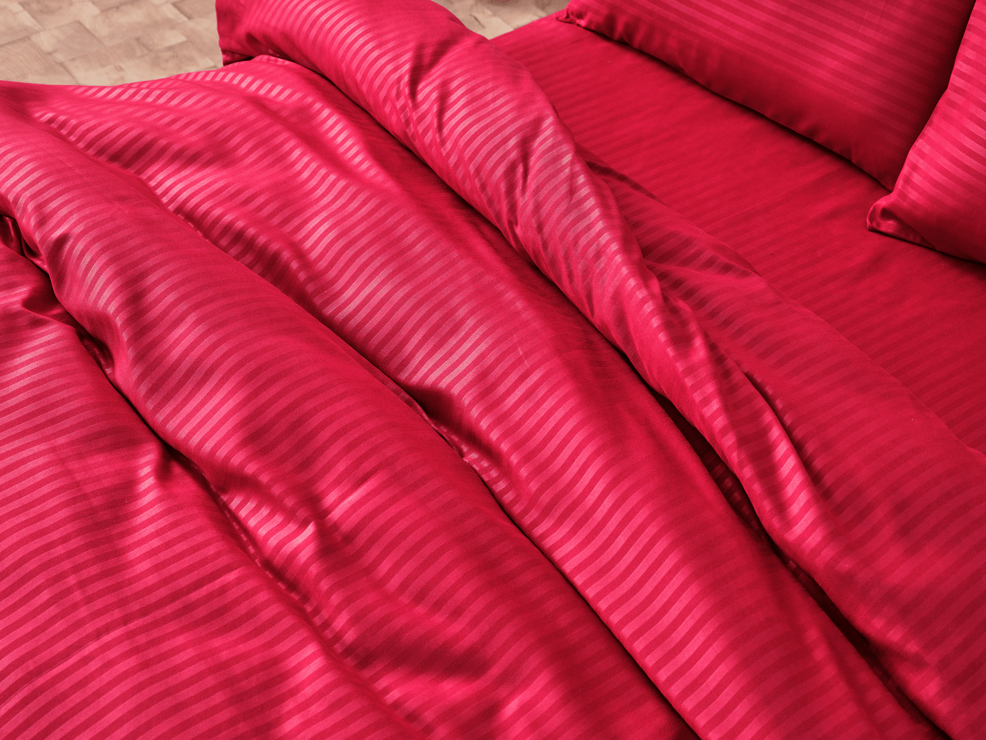 Burgund Bettwäsche Set 200x220 | Dunkelrot | Mikrofaser Satin Bettwäscheset von Gowoll – 4-teilig