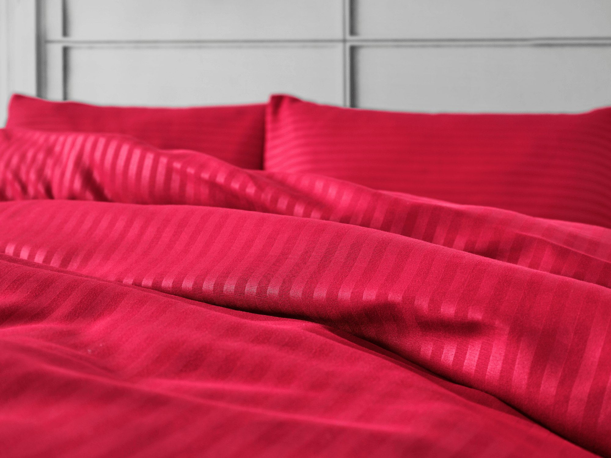 Burgund Bettwäsche Set 200x220 | Dunkelrot | Mikrofaser Satin Bettwäscheset von Gowoll – 4-teilig