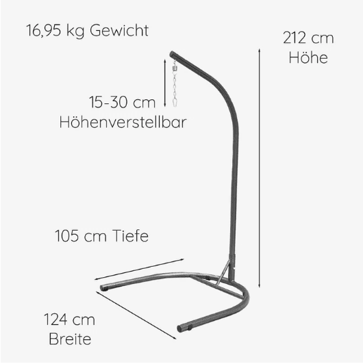 Gowoll Gartenschaukel Rattan Hängesessel mit Gestell Hängeschaukel Alacati Plus