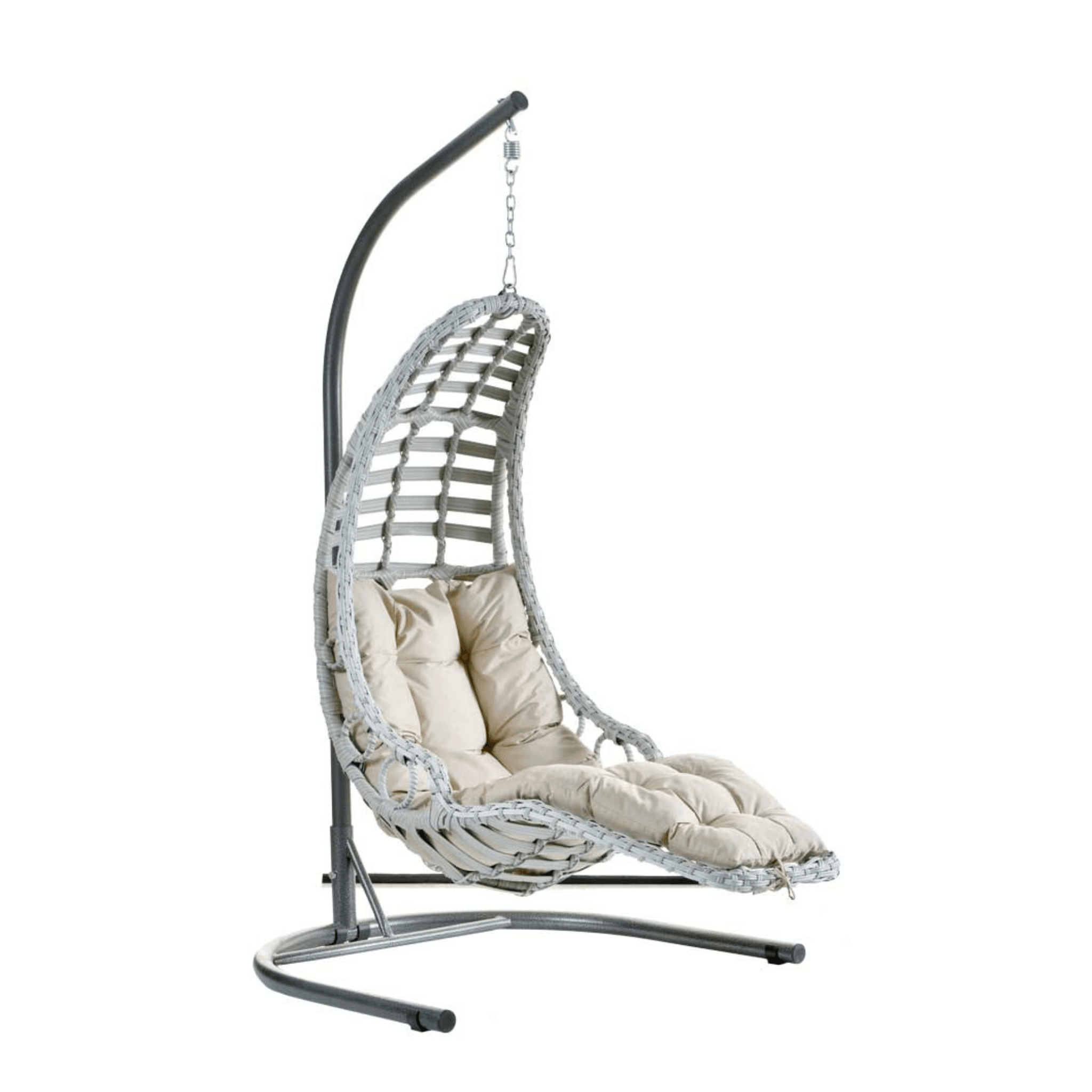 Gowoll Bodrum Gartenschaukel Rattan Hängesessel mit Gestell Hängeschaukel Bodrum