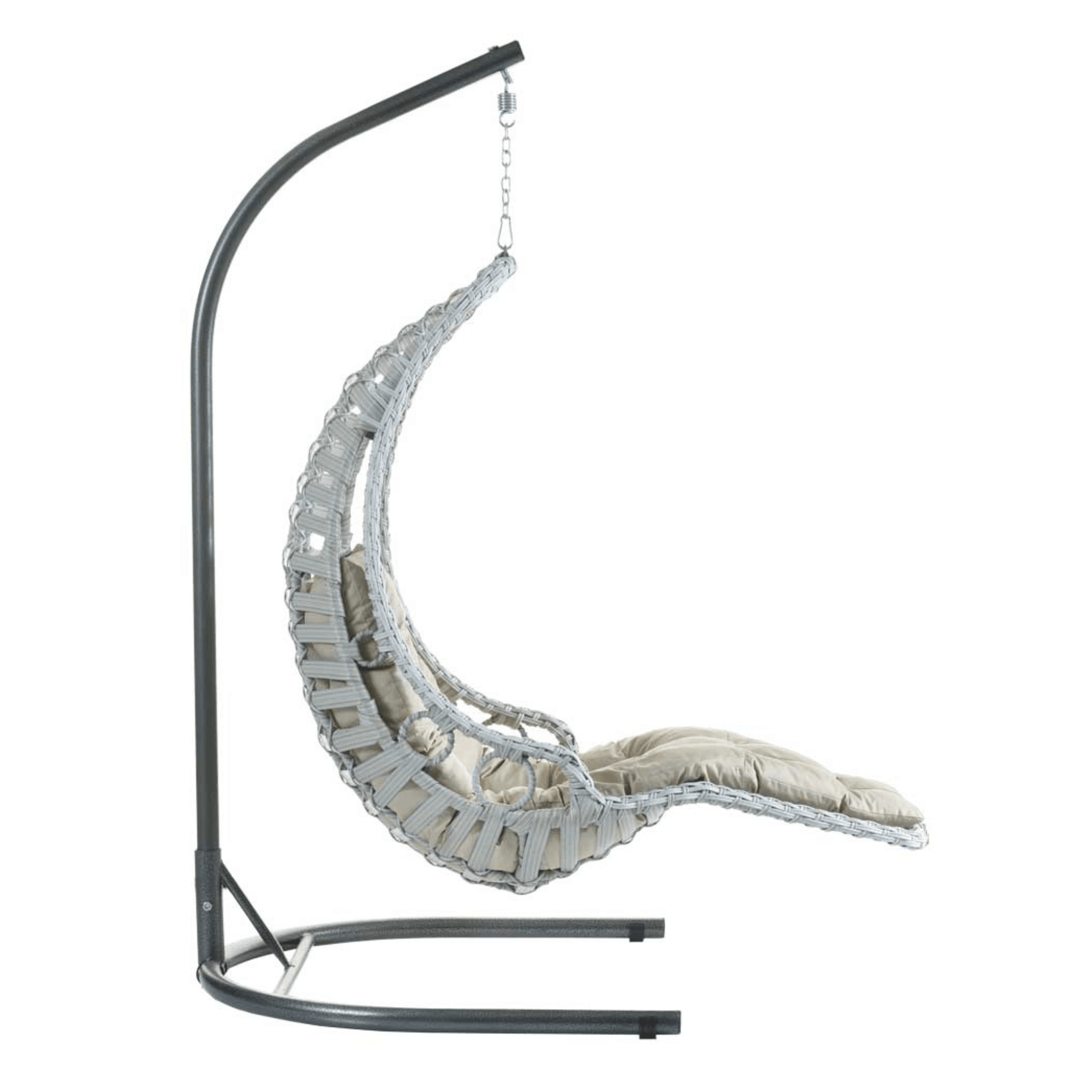 Gowoll Bodrum Gartenschaukel Rattan Hängesessel mit Gestell Hängeschaukel Bodrum