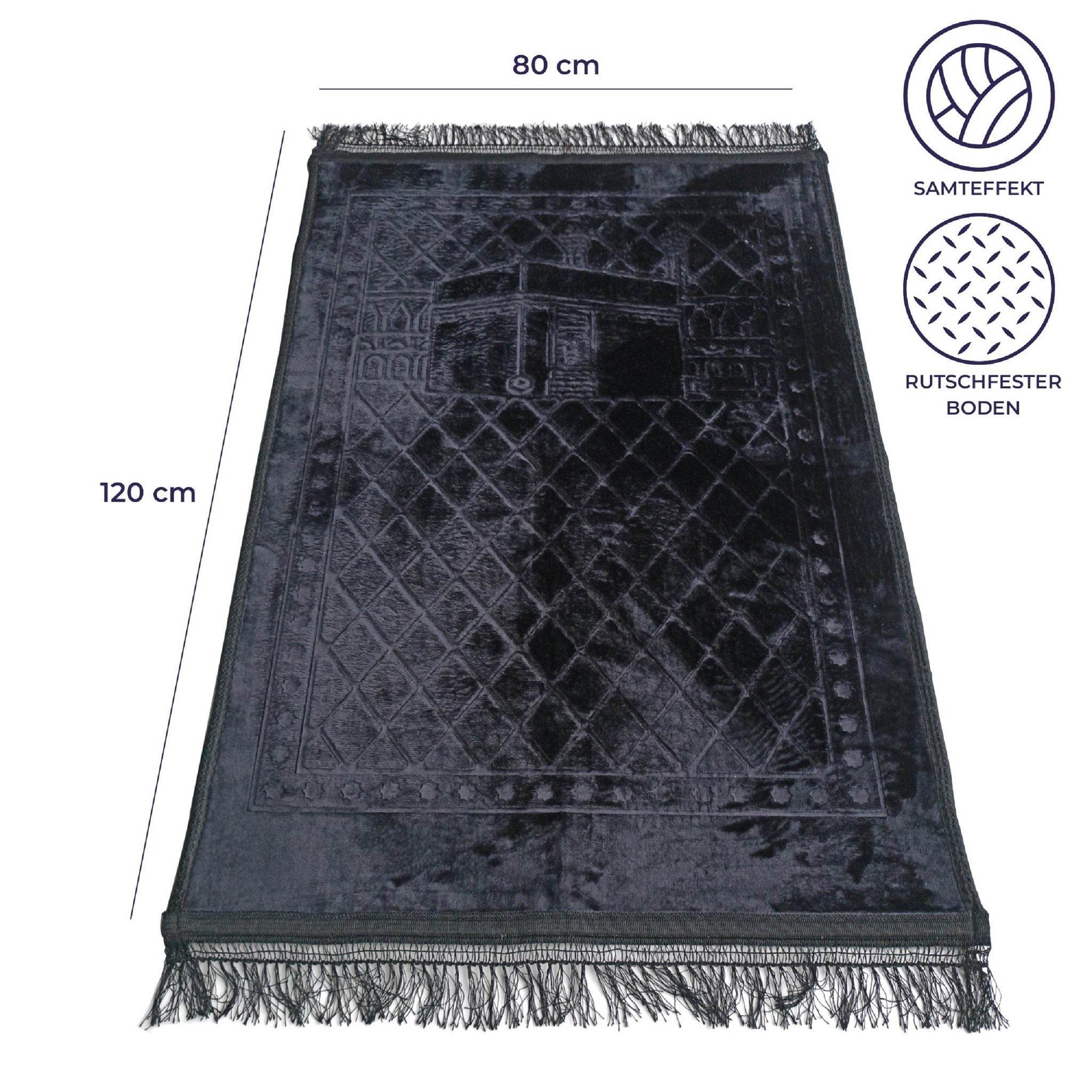 Hochwertiger Gebetsteppich – Rutschfest, Waschbar & Weich | Teppich für Männer, Frauen & Kinder