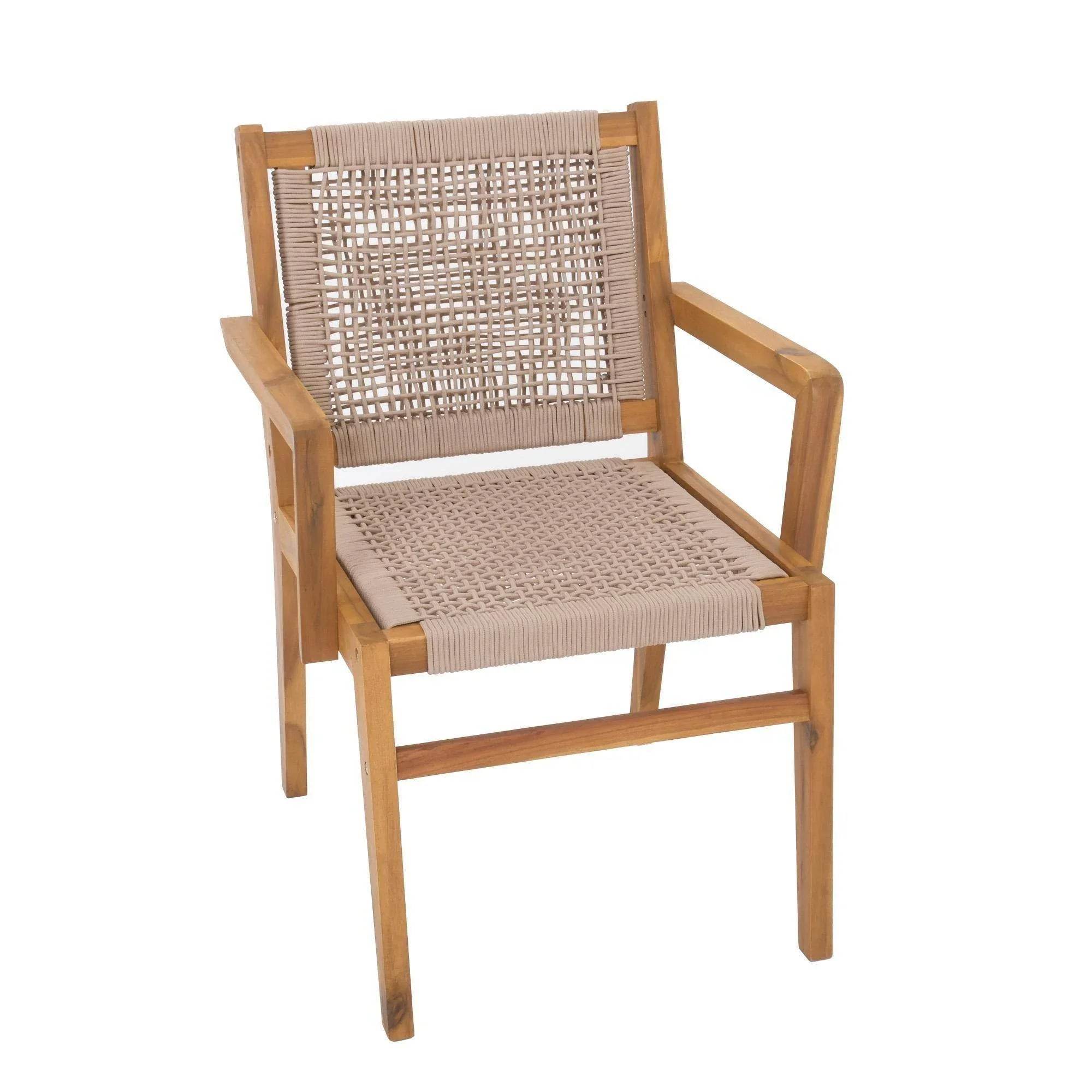 Fiume Gartenmöbel Set für 8 Personen – Akazienholz Tisch 230x100 cm & Rope-Stühle – Gowoll Essgruppe Outdoor