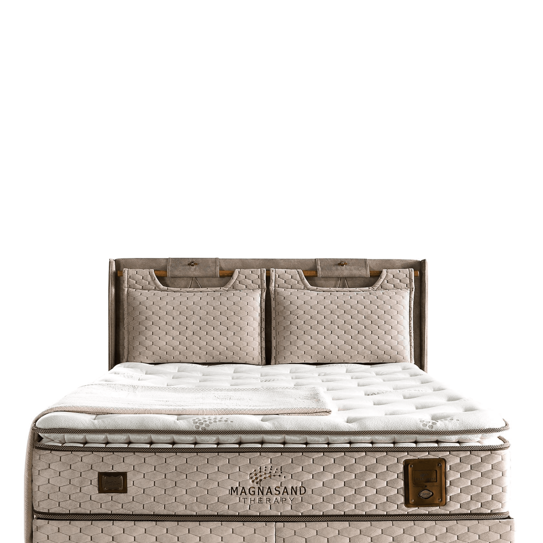 Bambi Magnasand Therapy Boxspringbett Set | Orthopädisch H3, Magnetischer Sand & Taschenfederkern
