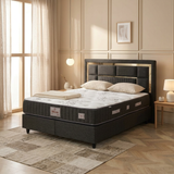 BSS WOOL TOUCH Boxspringbett Set | Matratze H2/H3 | Box und Kopfteil