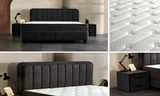 BSS LEOBEDD Boxspringbett Set | Matratze H3 | Box und Kopfteil