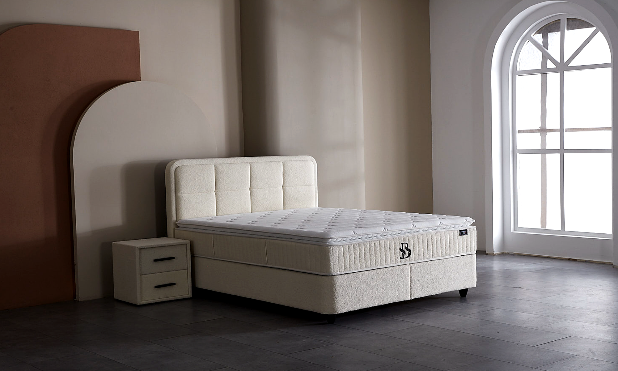 BSS SIABEDD Boxspringbett Set | Matratze H3 | Box und Kopfteil