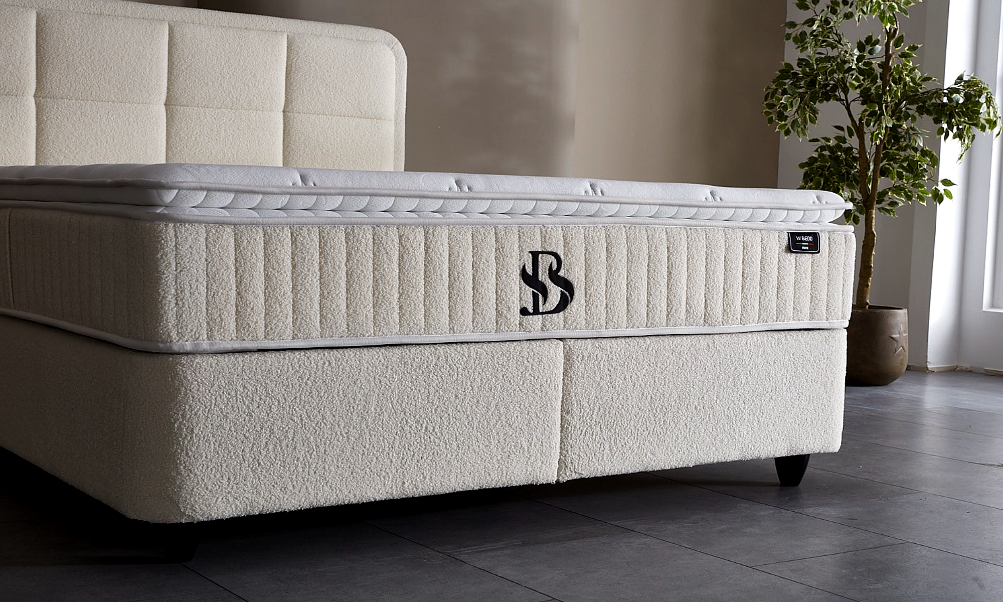 BSS SIABEDD Boxspringbett Set | Matratze H3 | Box und Kopfteil