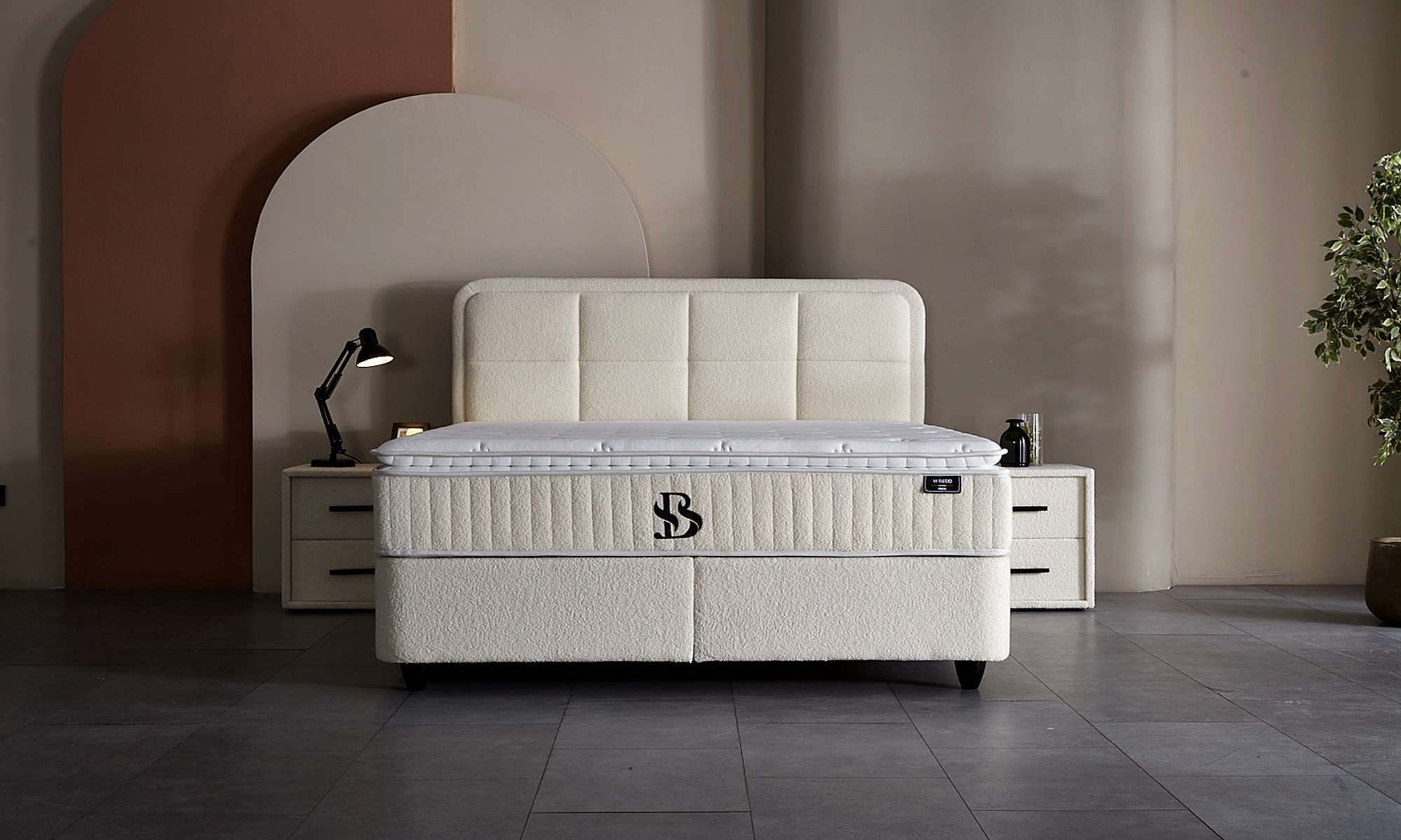 BSS SIABEDD Boxspringbett Set | Matratze H3 | Box und Kopfteil