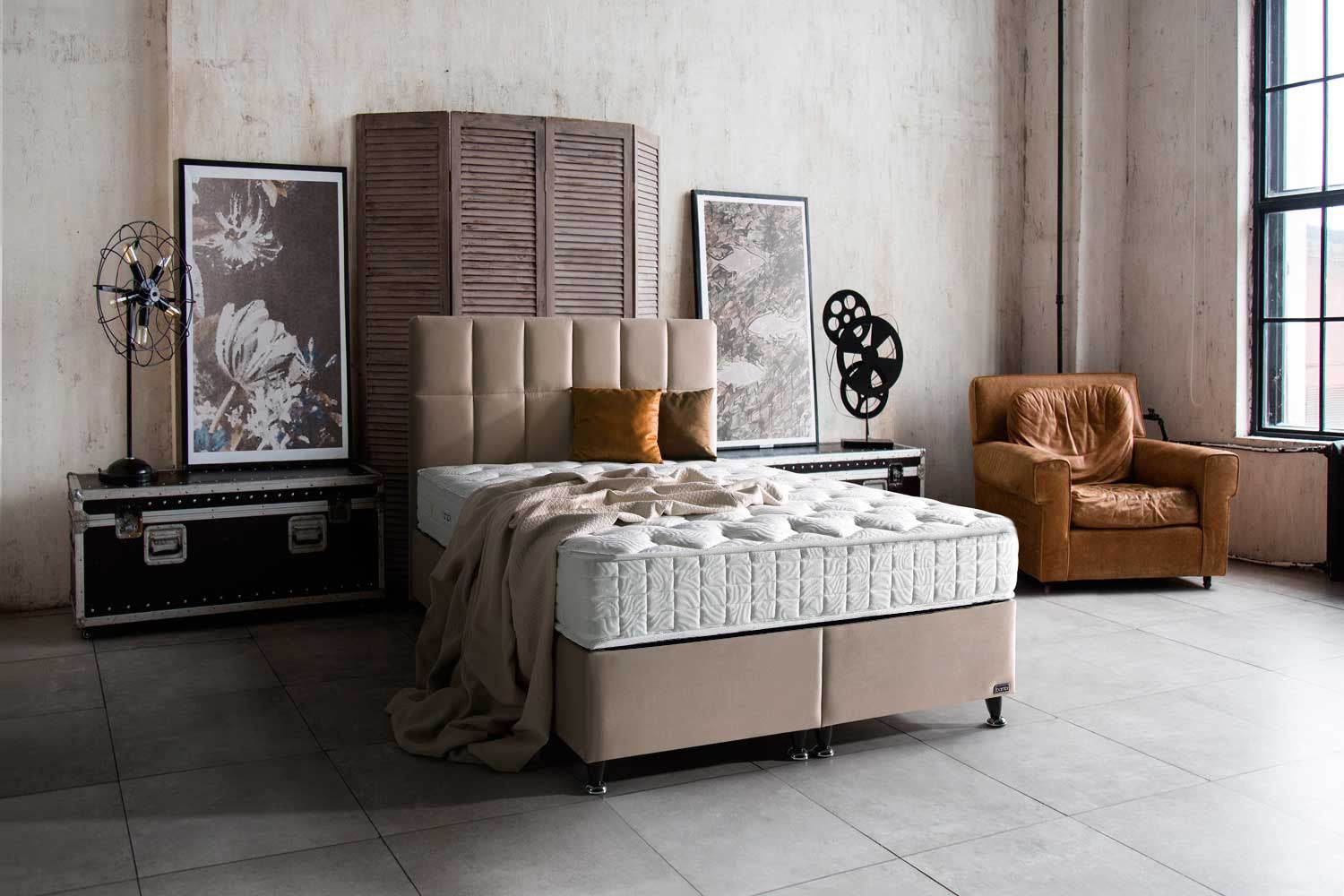 Bambi Golden Prime Boxspringbett Schlafzimmer Set