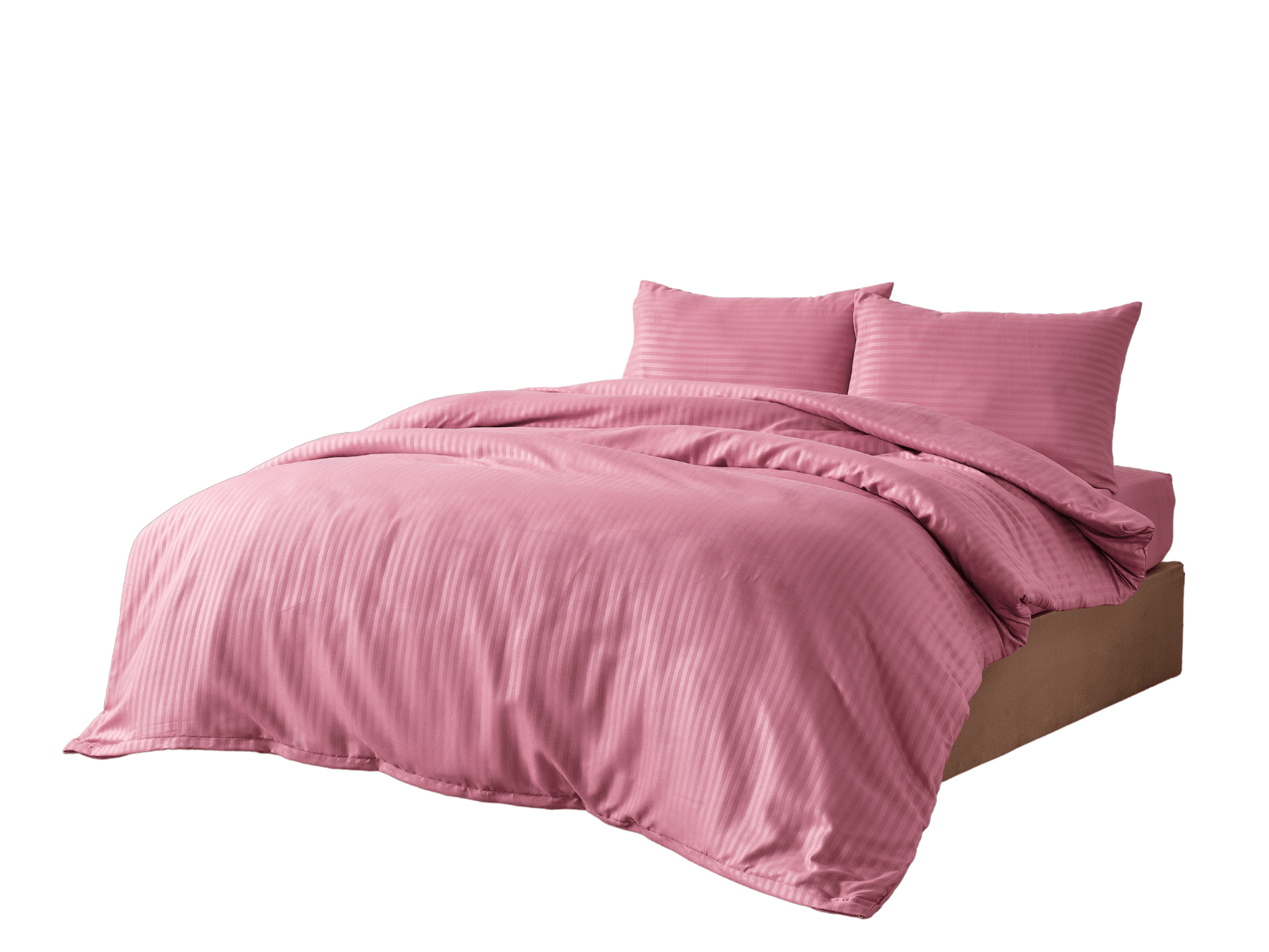 Gowoll Bettwäsche Set Rosé 200x220 | Mikrofaser 4-teiliges Satin-Bettset mit Spannbettlaken