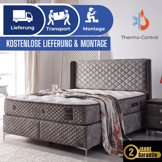 Thermo Control Boxspringbett mit Matratze & Bettkästen