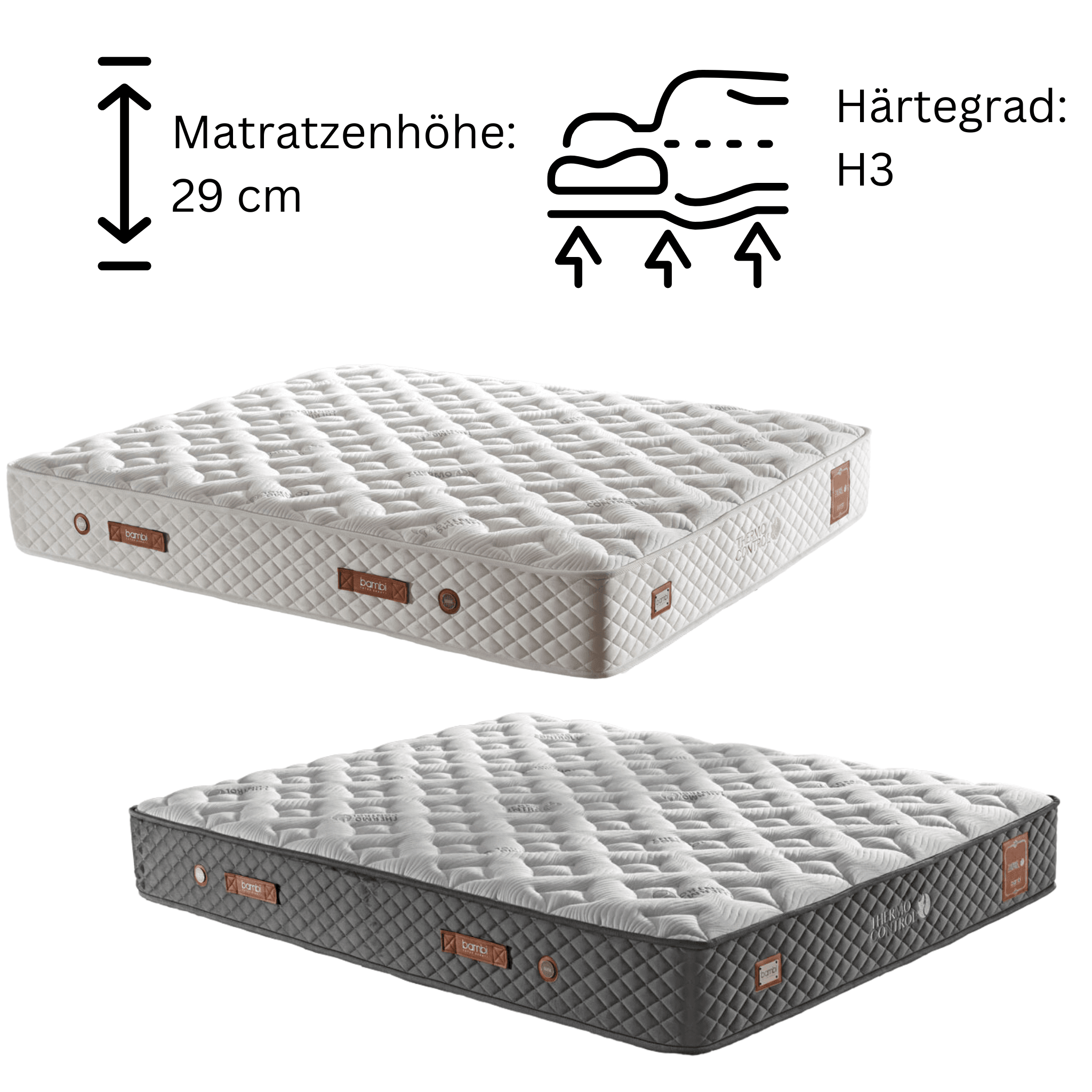 Thermo Control Boxspringbett mit Matratze & Bettkästen