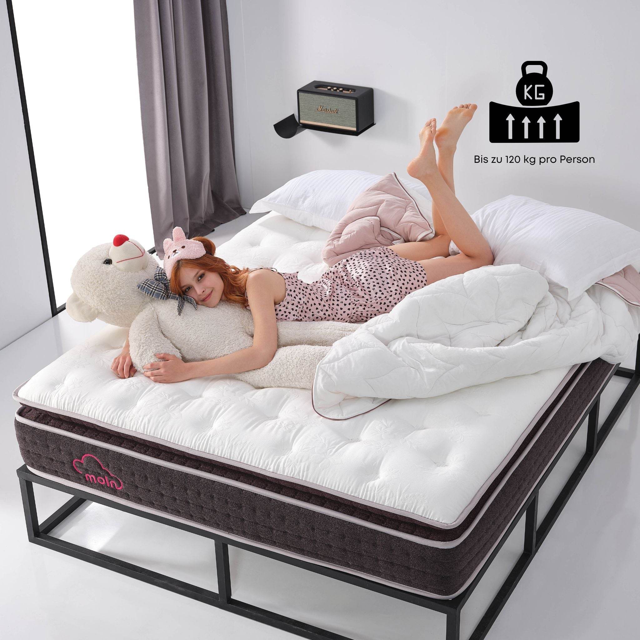 Moln Berta – Pocket-Federkern-Matratze 140×200 & 160×200 – Wolkenweich Premium Komfort