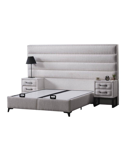 Gowoll Efes Boxspringbett-Set mit Matratze Stauraum (160x200 cm)