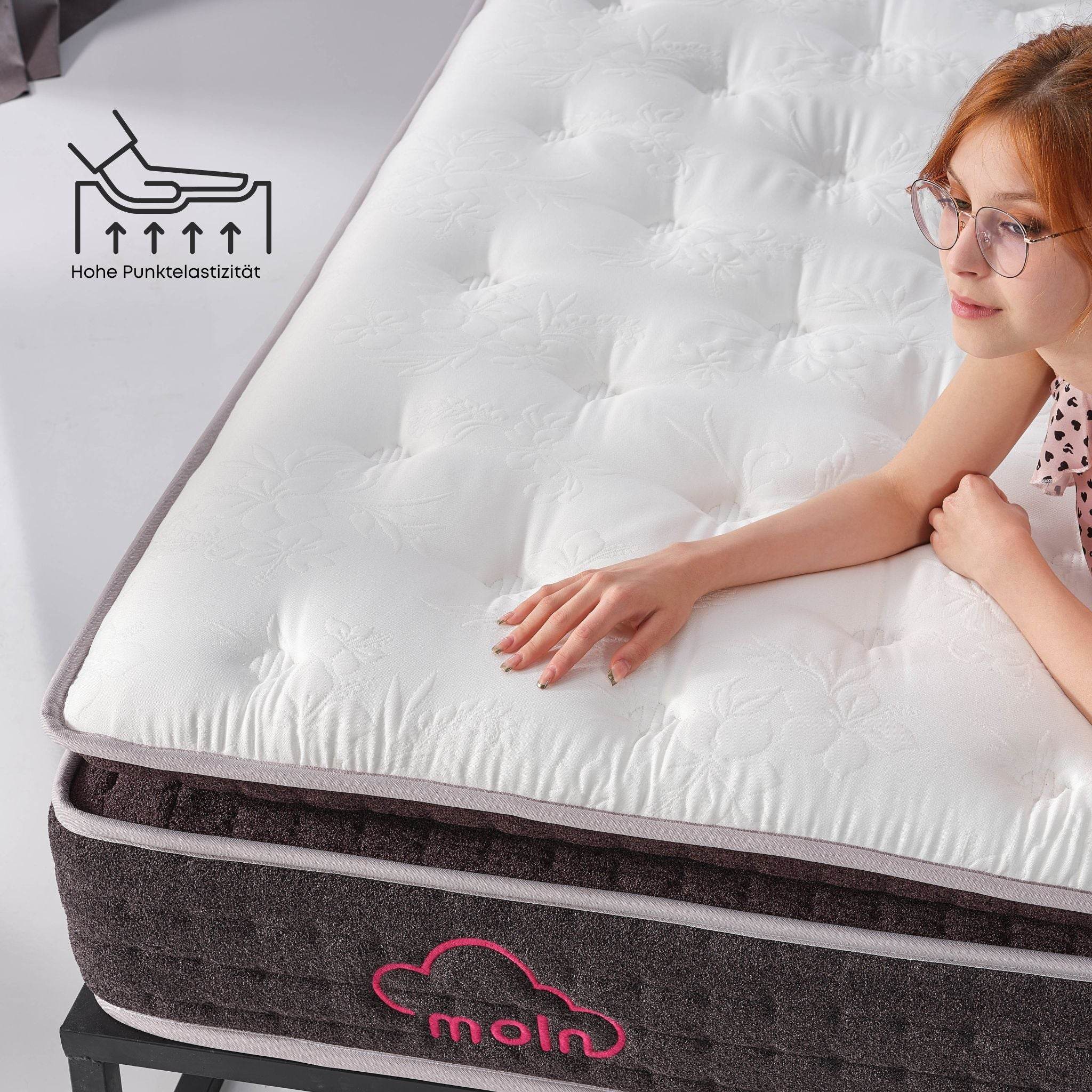 Moln Berta – Pocket-Federkern-Matratze 140×200 & 160×200 – Wolkenweich Premium Komfort